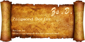Zsigmond Dorisz névjegykártya